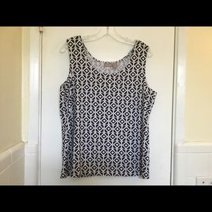 Blouse black and white